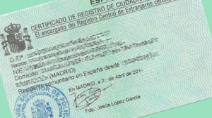 Certificado de registro de ciudadano de la Unión